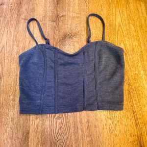 Cute blue crop top